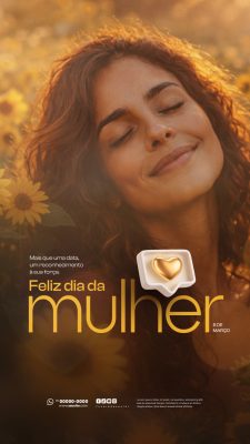 Mulher 8 de Março Reconhecimento Força Post Instagram PSD Editável