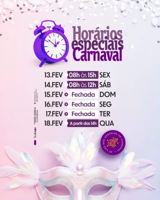 Horários de Carnaval Loja Social Media PSD Editável