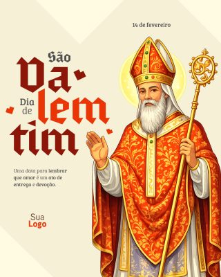 Dia de São Valentim 14 de fevereiro Arte Festiva PSD Editável