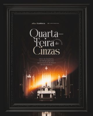 Quarta-Feira de Cinzas Início da Quaresma Temple Dark Elegance PSD Editável