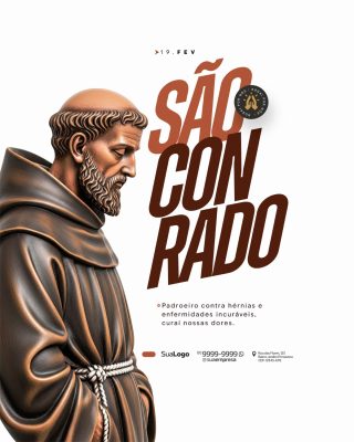 São Conrado Divulgação Data Especial do Padroeiro PSD Editável