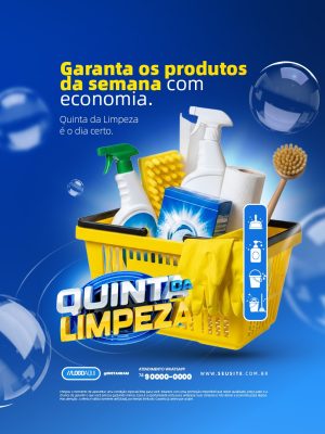 Quinta da Limpeza Garanta os Produtos da Semana com Economia PSD Editável