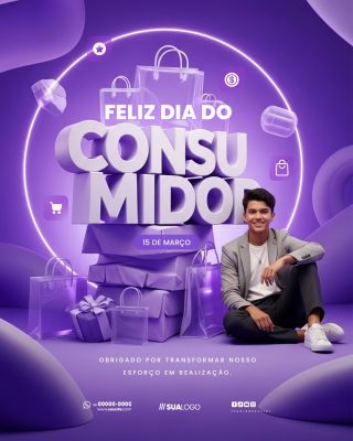 Dia do Consumidor Feliz 15 de Março Ofertas Especiais PSD Editável