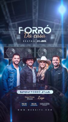 Forró Da Casa Sexta 20 Abril Banda Forró Atual PSD Editável