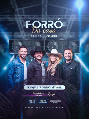 Forró da Casa Sexta 20 Abril Banda Forró Atual PSD Editável