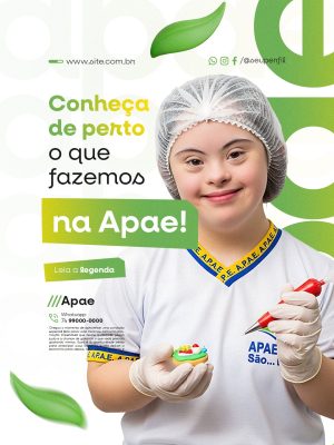 Conheça de Perto o Que Fazemos Na APAE  PSD Editável