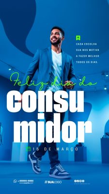 Story Feliz Dia do Consumidor 15 de Março Banner Lojas PSD Editável