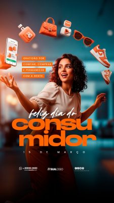 Story Dia do Consumidor Gratidão Por Confiar e Comprar Design PSD Editável