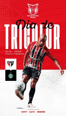 Futebol Brasileirão Betano Dia de Tricolor Partida 26.02 PSD Editável