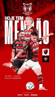 Futebol Hoje Tem Mengão Brasileirão Flamengo x Volta Redonda PSD Editável