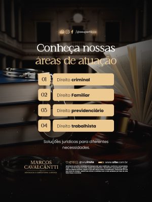 Advocacia Conheça Nossas Áreas de Atuação Marcos Cavalcantti PSD Editável