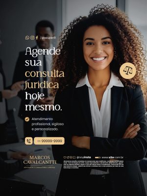 Advocacia Agende Sua Consulta jurídica PSD Editável