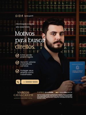 Advocacia Trabalhista Motivos para Buscar Direitos PSD Editável