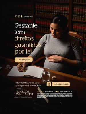 Advocacia Gestante Tem Direitos Garantidos por Lei PSD Editável