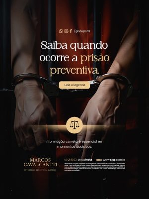 Prisão Preventiva Saiba Quando Ocorre Advocacia PSD Editável