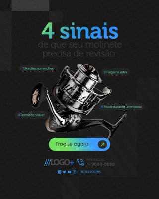 4 Sinais de Que Seu Molinete Precisa de Revisão PSD Editável