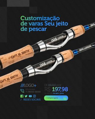 Varas Pesca Customização Seu Jeito de Pescar PSD Editável