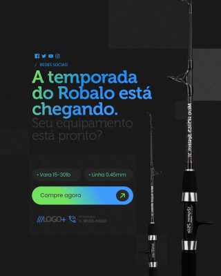 A Temporada do Robalo Está Chegando Varas Pesca PSD Editável