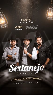 Sextanejo Premium Clube Sentinela 23 Abril Sexta PSD Editável