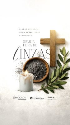 Story Quarta Feira de Cinzas 18 de Fevereiro  PSD Editável