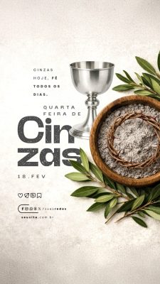 Story Quarta Feira de Cinzas 18 de Fevereiro PSD Editável