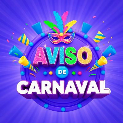 Carnaval Aviso de Carnaval Design Festivo Vibrante PSD Editável
