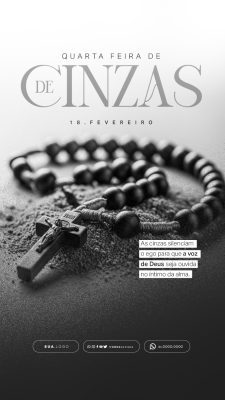 Quarta Feira de Cinzas 18 de Fevereiro Rosário PSD Editável