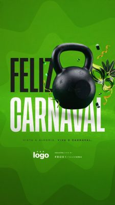 Carnaval Feliz Carnaval Vista a Alegria Viva o Carnaval Esportivo PSD Editável