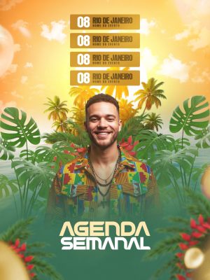 Agenda Semanal Rio de Janeiro para Eventos PSD Editável
