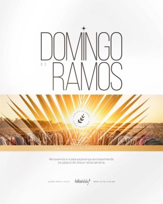 Domingo de Ramos Um Caminho de Ramos e Fé PSD Editável
