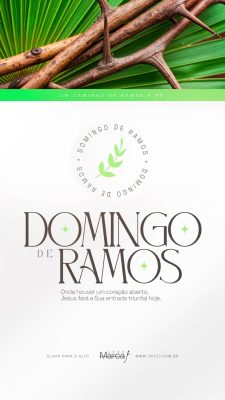 Story Domingo de Ramos Onde Houver Um Coração Aberto PSD Editável