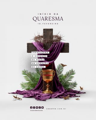 Início Quaresma 18 de Fevereiro PSD Editável