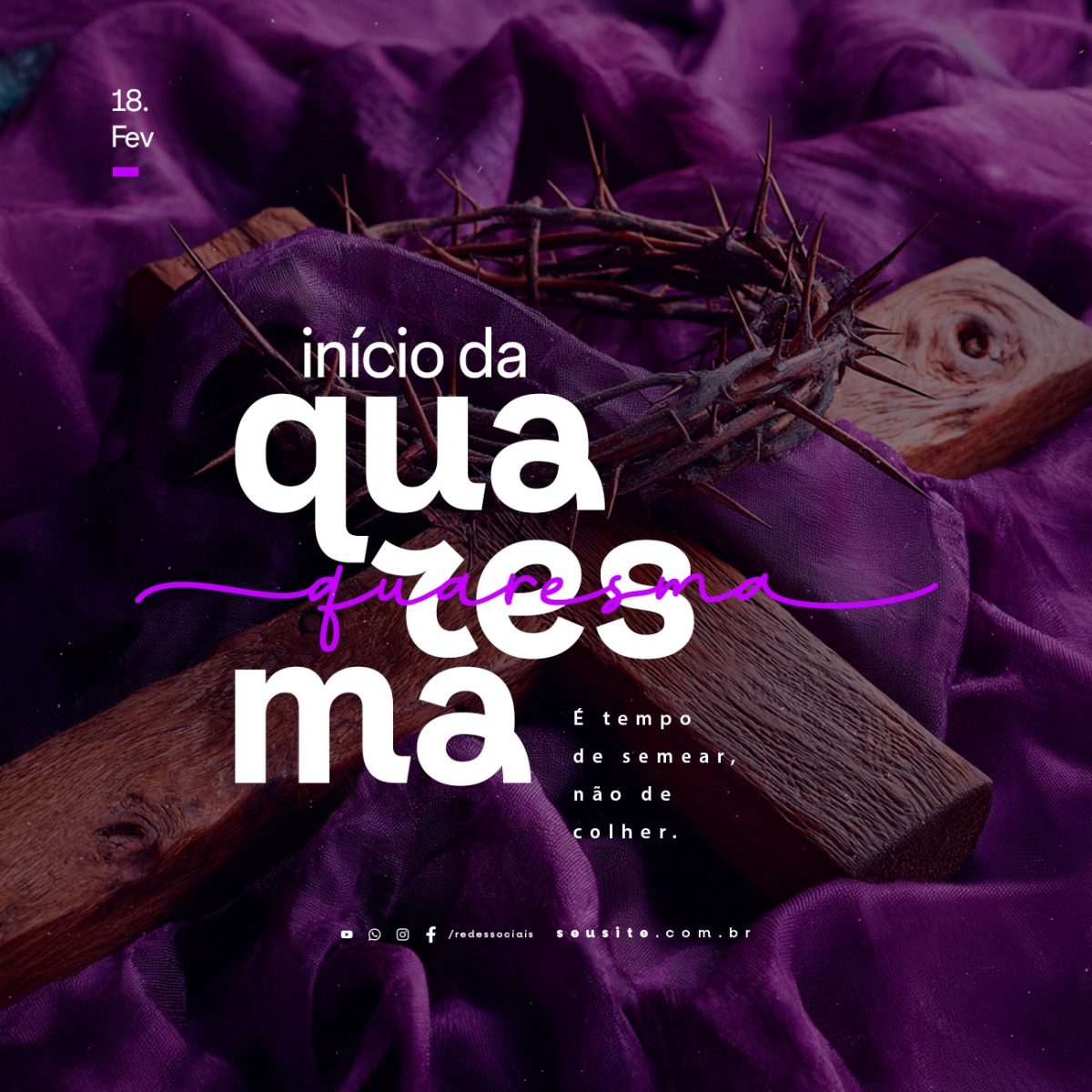 Início Quaresma 18 de Fevereiro PSD Editável