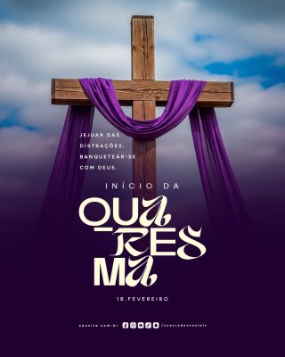 Início Quaresma 18 de Fevereiro PSD Editável