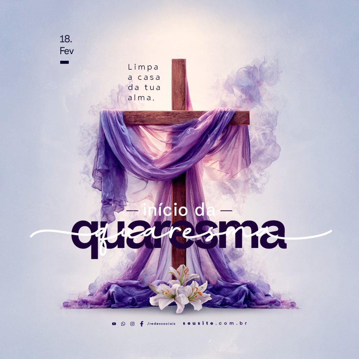 Início Quaresma 18 de Fevereiro PSD Editável