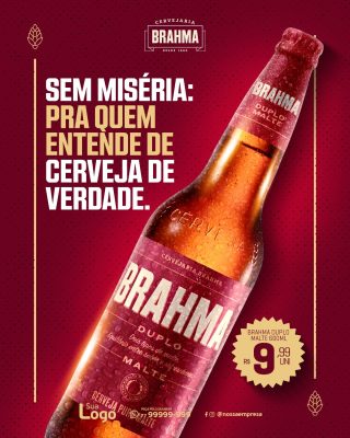 Brahma Duplo Malte Sem Miséria Oferta Cerveja 600ml PSD Editável