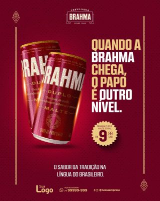 Brahma Duplo Malte Anúncio 'O Papo é Outro Nível' PSD PSD Editável