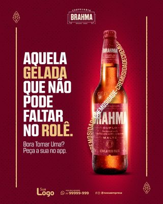 Brahma Aquela Gelada Que Não Pode Faltar No Rolê Banner PSD Editável
