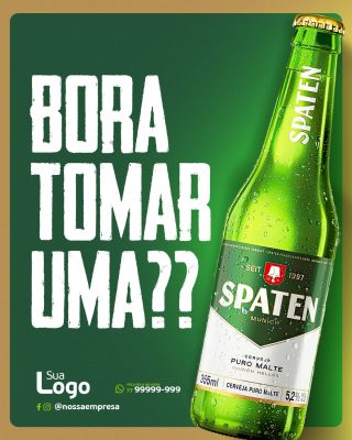 Cerveja Spaten Bora Tomar Uma Flyer de Delivery PSD Editável