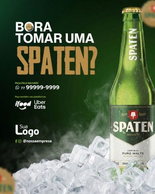 Cerveja Spaten Bora Tomar Uma Flyer de Delivery PSD Editável