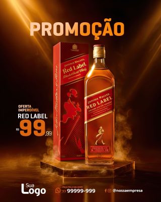 Promoção Oferta Imperdível Red Label por R$ 99,99 PSD Editável
