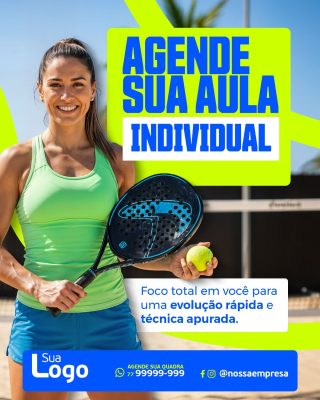 Academia Agende Sua Aula Individual Foco Total em Você PSD Editável