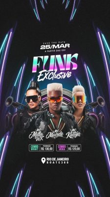 Flyer Funk Exclusive Social Media Story PSD Editável