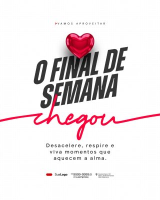 Final de Semana Chegou Vamos Aproveitar Template PSD Editável