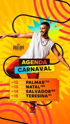 Flyer Story Agenda de Shows Carnaval Gustavo Fernandes PSD Editável