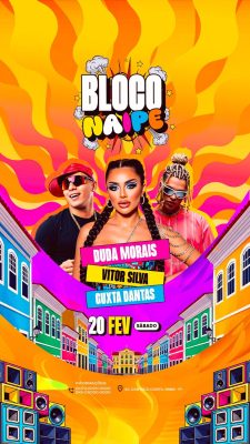 Flyer Story Próximos Shows Bloco Naipe PSD Editável