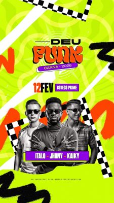 Flyer Story Próximos Shows Deu Funk Carna 2026 Boteco PSD Editável