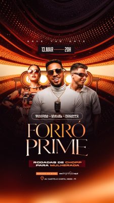 Flyer Story Próximos Shows Forró Prime PSD Editável