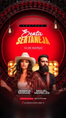 Flyer Story Próximos Shows Sexta  Sertaneja Boteco 13 de Março PSD Editável