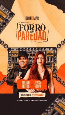 Flyer Story Próximos Shows Forró com Paredão PSD Editável